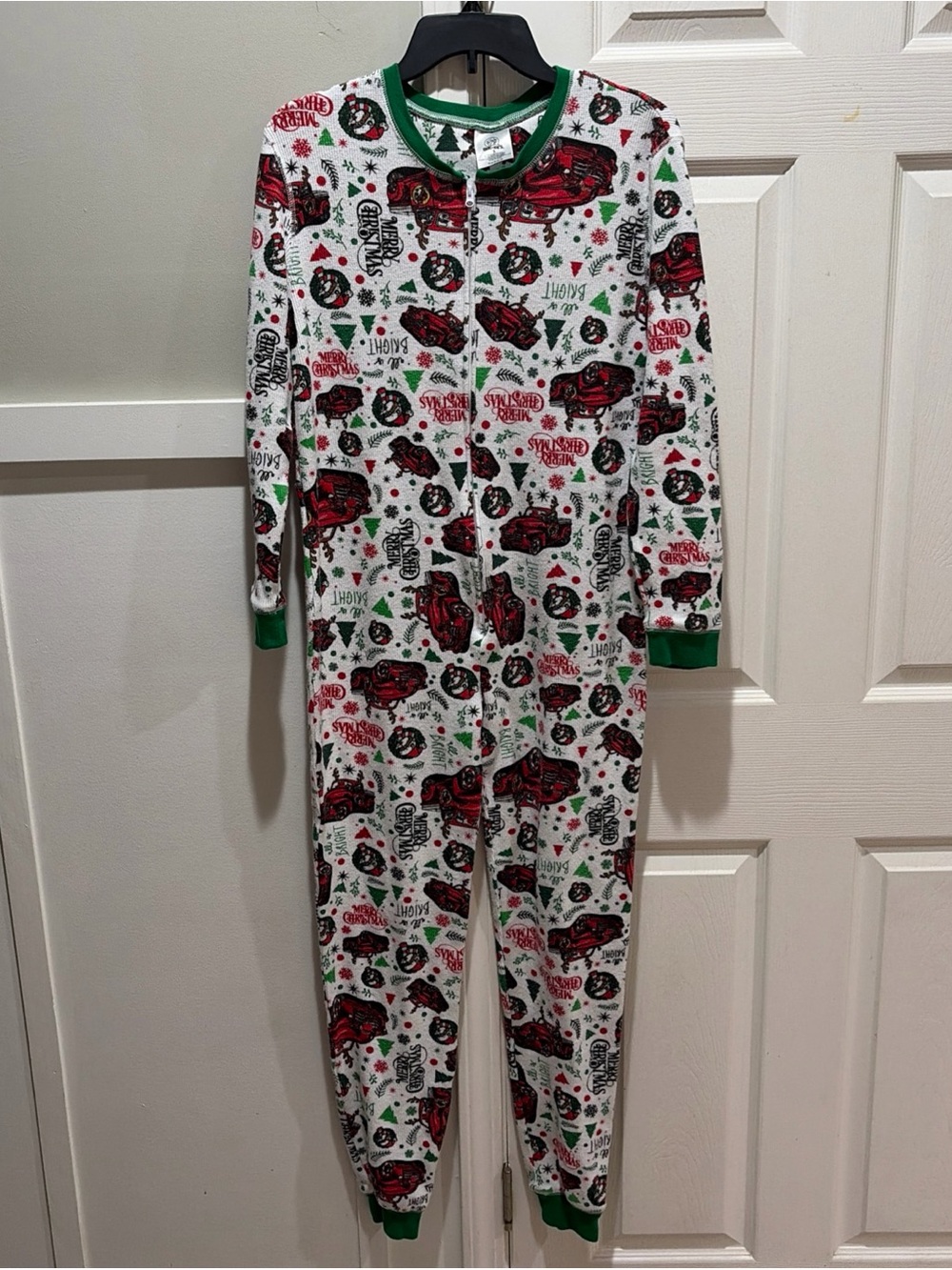 Buc-ees Christmas Red Truck & Onsie One Piece Pajama Size Small